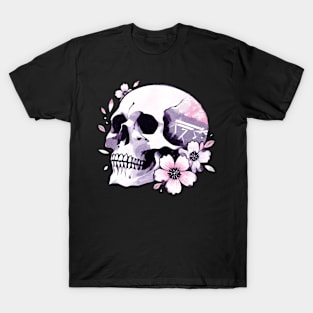 Skull with flowers pastel T-Shirt